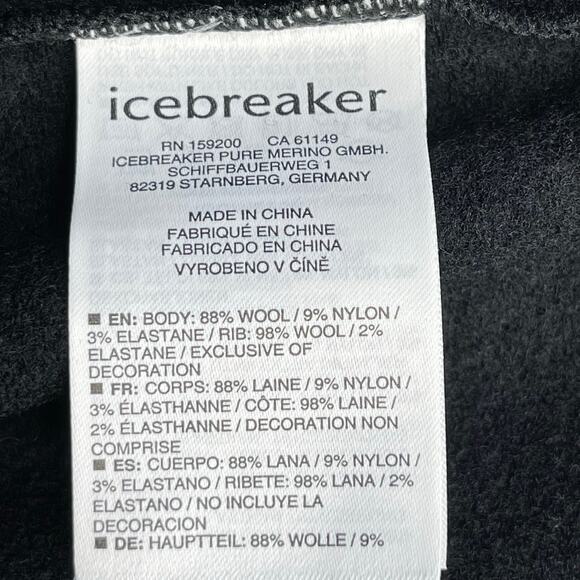 Icebreaker womens Dalston Merino Crewneck Sweatshirt size Small Black New - Picture 11 of 12